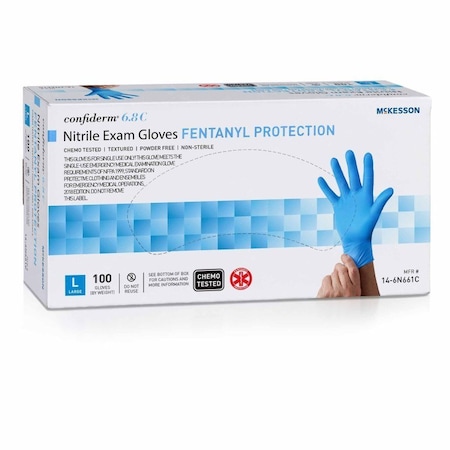Mckesson Disposable Gloves, Nitrile, L, 100 PK, Blue 14-6N661C